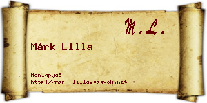 Márk Lilla névjegykártya